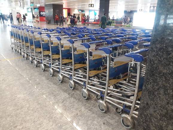 Luggage Trolley Advertising at Bangalore Airport