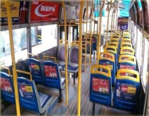 Bus interior advertising