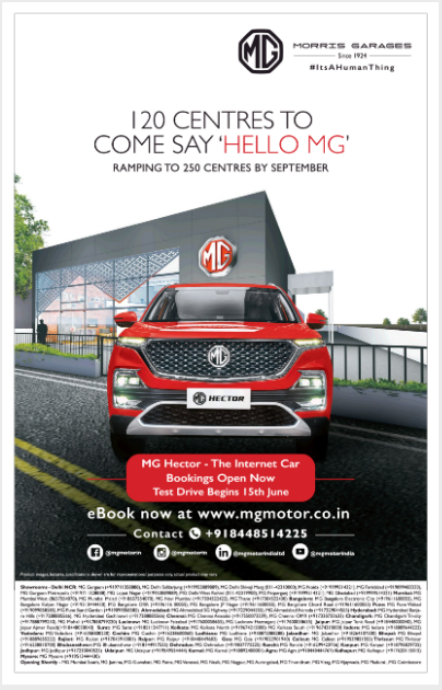 Full page advertisement in Times of India Mumbai for Morris Garages