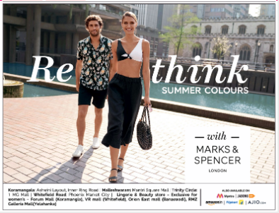 TOI Bangalore Ad for Fashion Brand Marks & Spencer