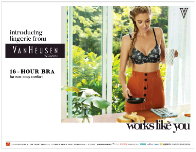 TOI Bangalore Ad for fashion brand Van Heusen