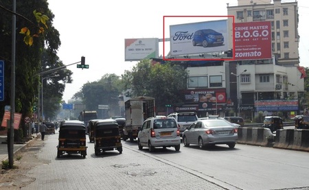Advertising on Hoarding in Linking Road, Mumbai