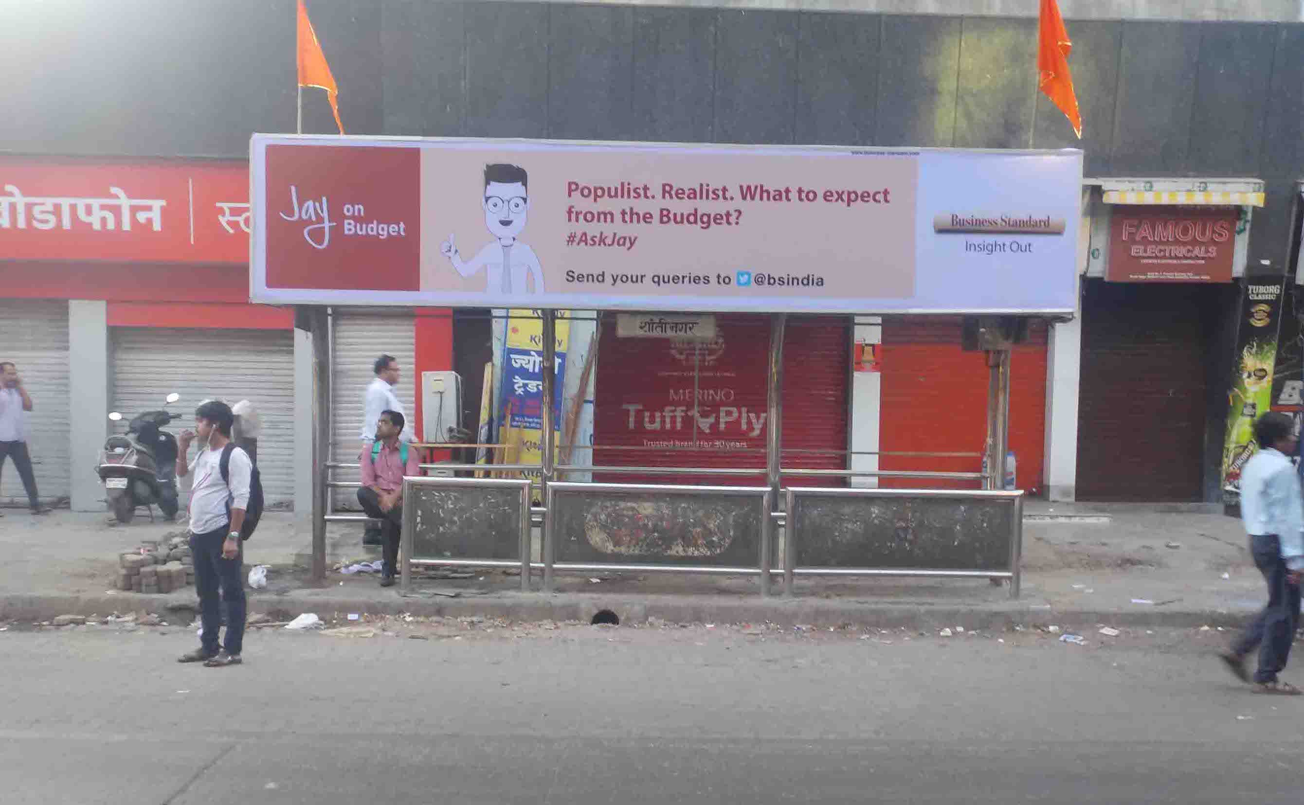 Advertising on Bus Shelter in Andheri East, Mumbai