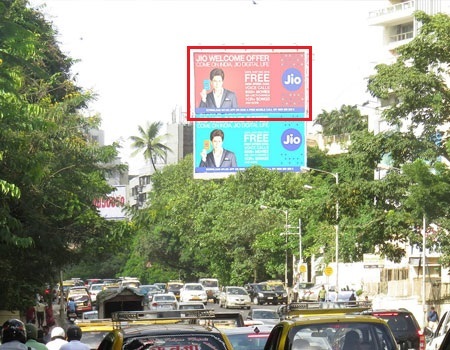 Advertising on Hoarding in Cumballa Sea Face, Mumbai