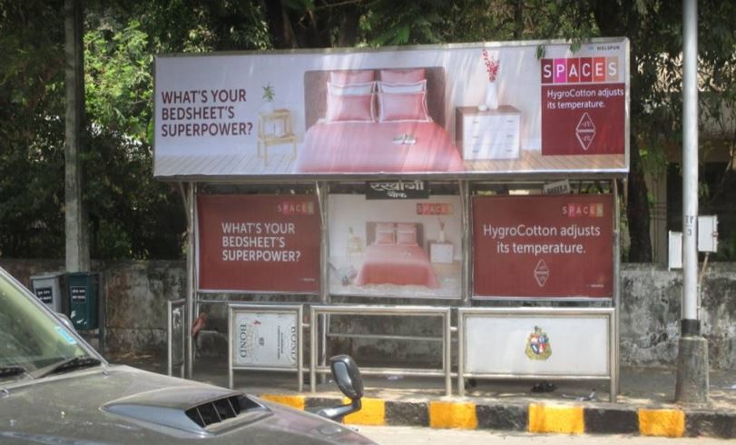 Advertising On Bus Shelter In Worli, Mumbai