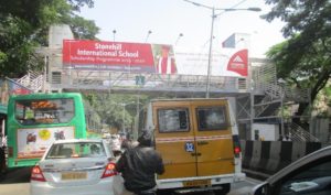 Skywalk Advertising In Domlur, Towards Marathahali /Kundanahalli