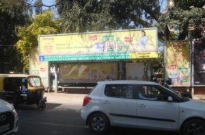 Bus Shelter Advertising In Domlur Signal Near Water Tank