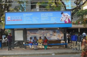 Bus shelter advertising on Indiranagar 100Ft Road, Indiranagar