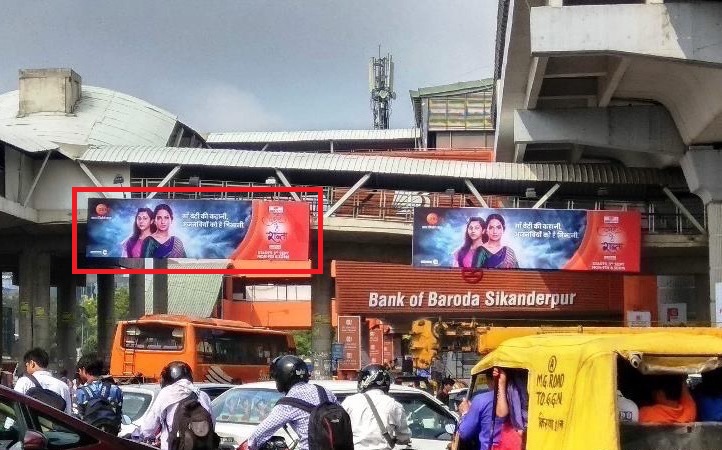 Advertising on Hoarding in Sector 28, Gurugram
