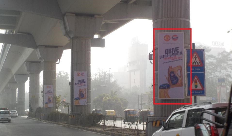 Advertising on Metro Pillar in Sector 29, Gurugram