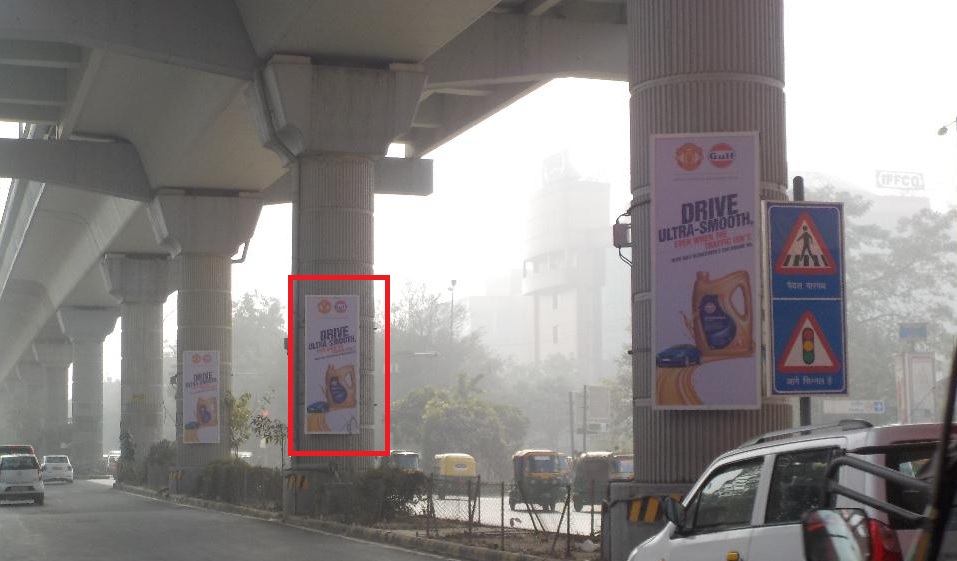 Advertising on Metro Pillar in Sector 29, Gurugram