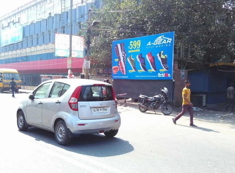 Hoarding Advertising On Moti Nagar Main Market, Traffic From Bali Nagar Towards Karampura