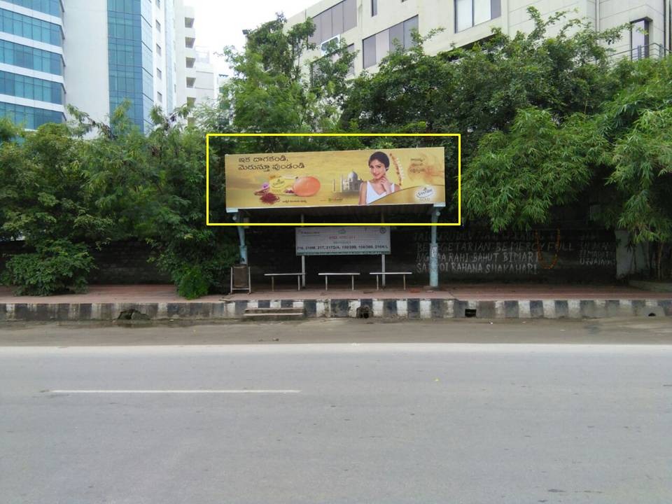 Advertising on Bus Shelter in HITEC City, Hyderabad