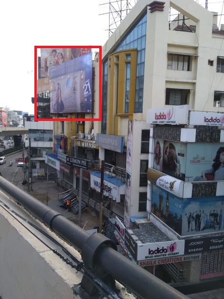 Advertising on Hoarding in Panjagutta