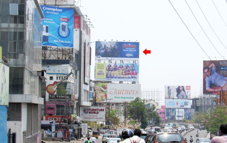 Advertising on Hoarding in Banjara Hills, Hyderabad