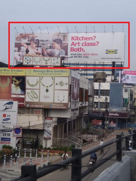 Advertising on Hoarding in Begumpet, Hyderabad
