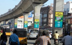 Advertising On Metro Pillar In Jubilee Hills, Hyderabad