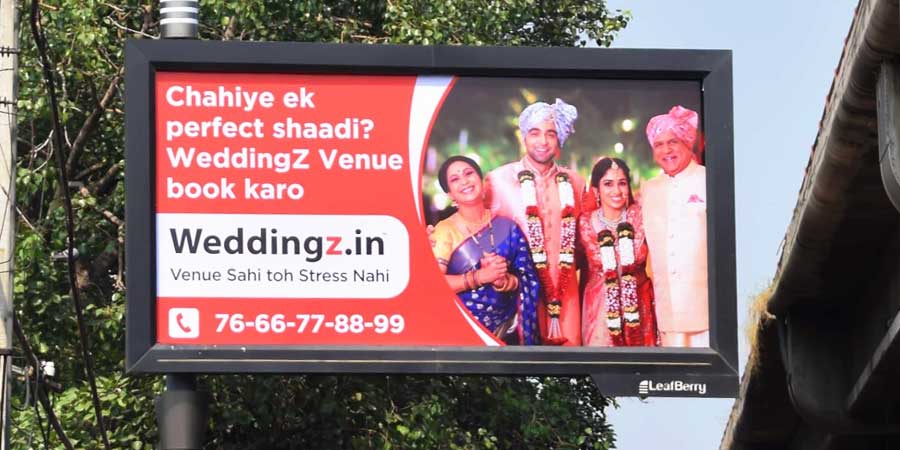 Hoarding Advertisement For Weddingz.in