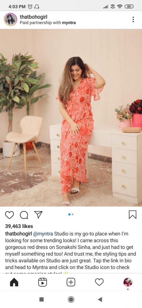 Myntra Influencer Marketing Campaign With That Boho Girl